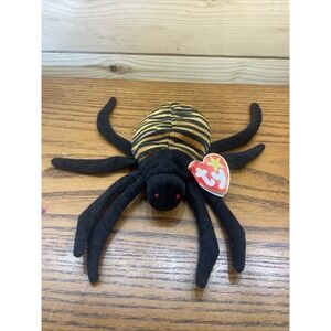 Ty Original Beanie Babies Spinner the Spider - Halloween Birth October 28, 1996